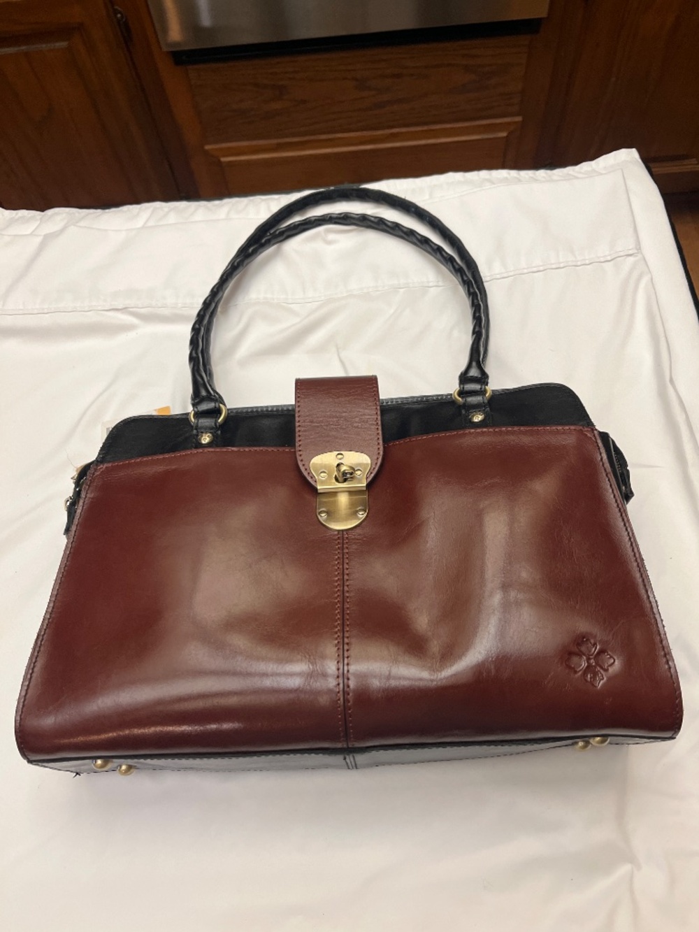 NWT Patricia Nash Shoulder Tote/Satchel.  Blk/Brown. - Picture 14 of 16